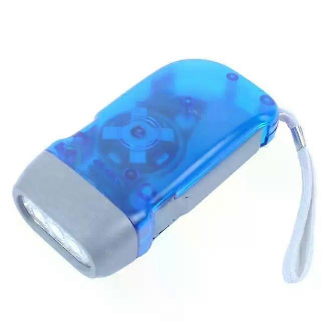 Multi-Powered Mini Flashlight: Hand Crank / Wind-Up Dynamo compatible with Camping / Emergencies