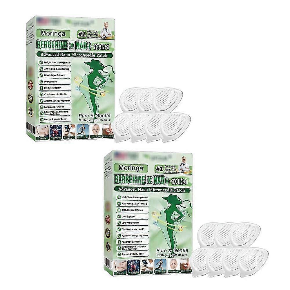 Patch nano-micro-aiguilles avancé Moringa Berberine x NAD+ 10-en-1 - rqsu