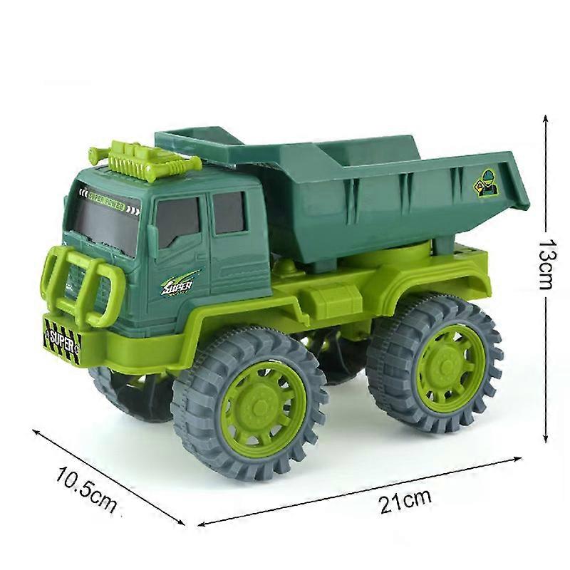 Large Green Dump Trailer Construction Vehicle Push Toy for Kids