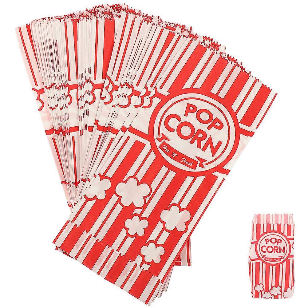 Grease Proof Popcorn Paper Bags Red for Storage Use 20Pcs