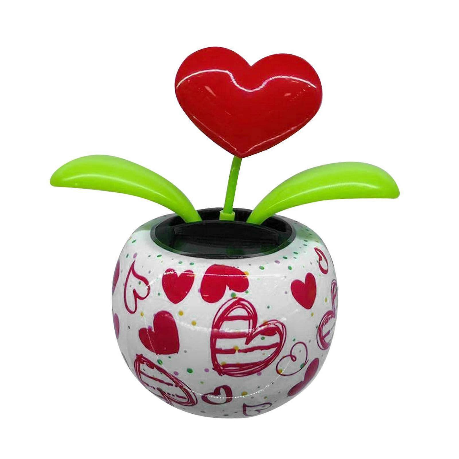Solar Powered Dancing Flower Car Dashboard Decor No Battery Required Valentine's Day Gift