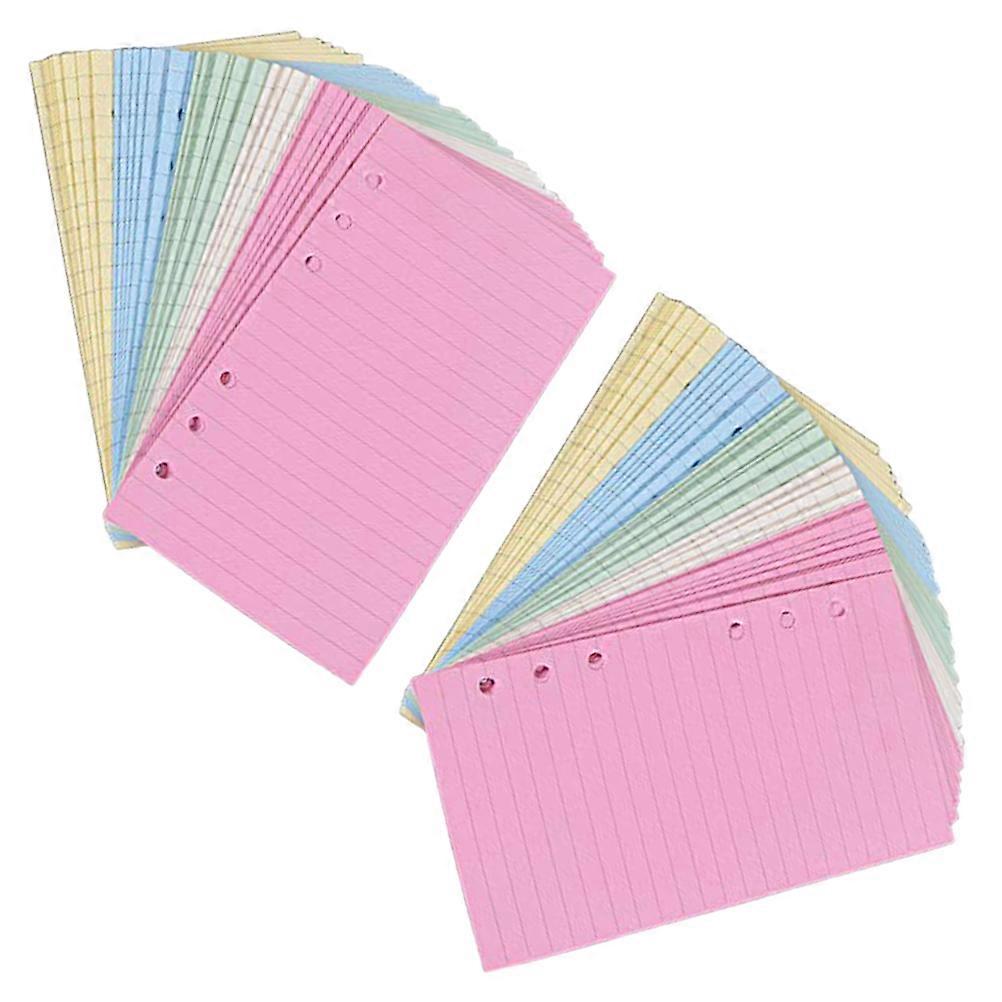 Note Book Loose Leaf Paper for Writing 3Pcs 100 Pages A6 Color Sheets