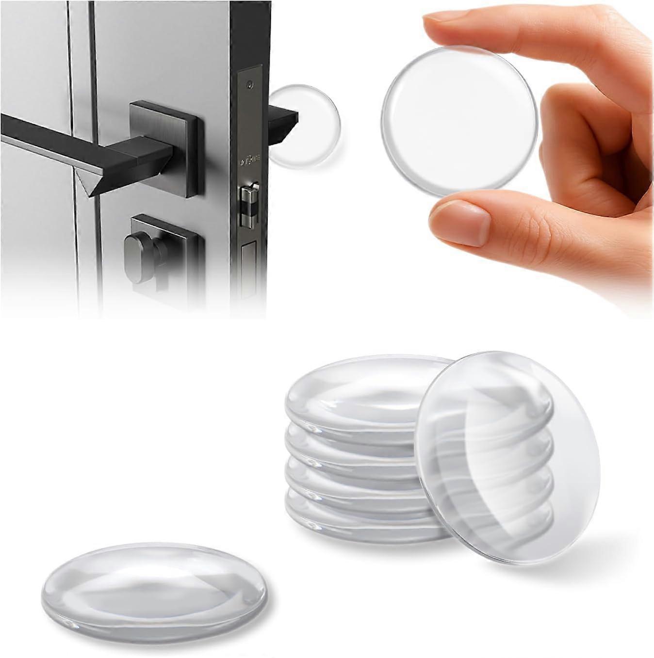 Transparent Silicone Self-Adhesive Door Stops, 12-Pack