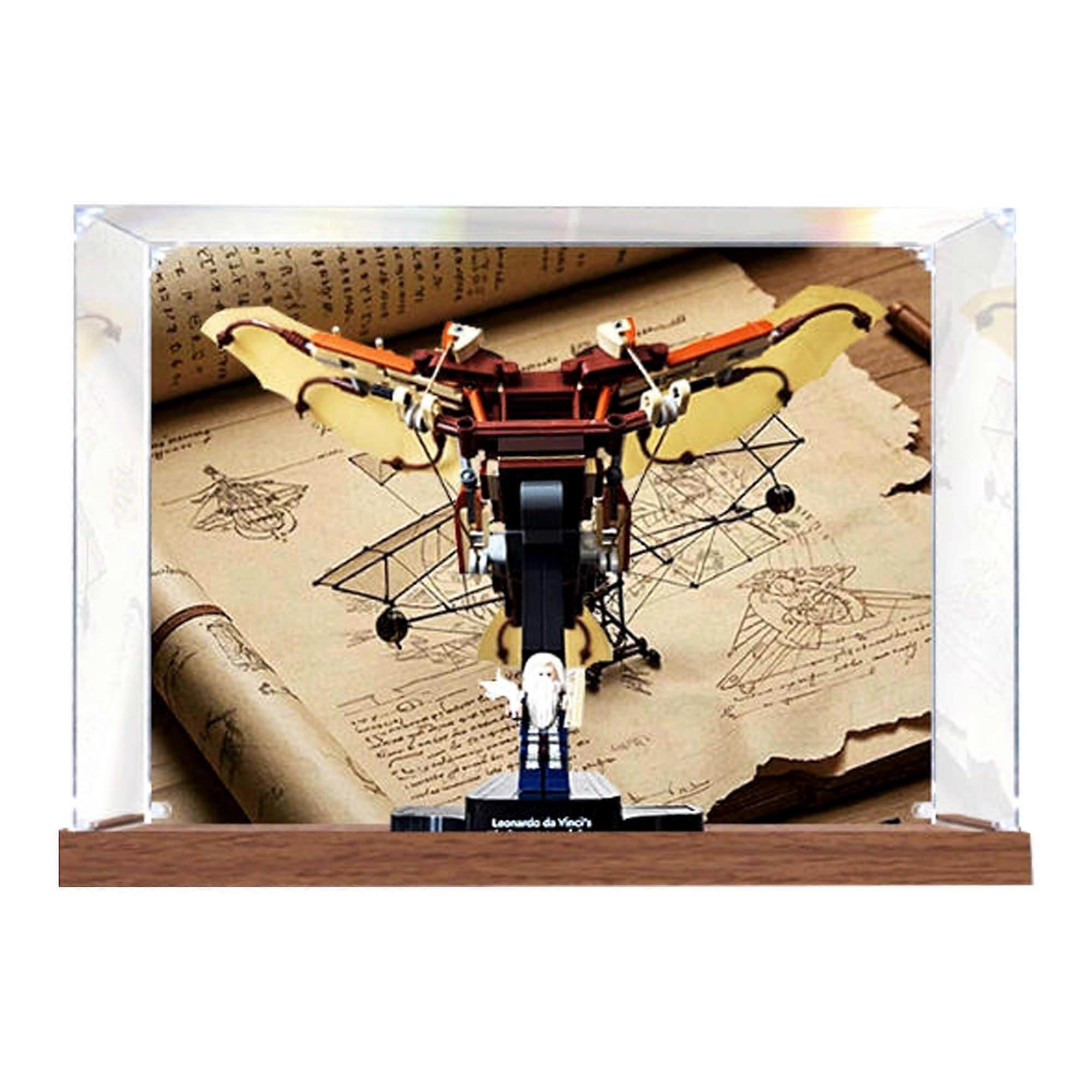 Acrylic Display Case for  10363 Da Vinci's Aircraft, Dustproof Transparent Stackable Showcase