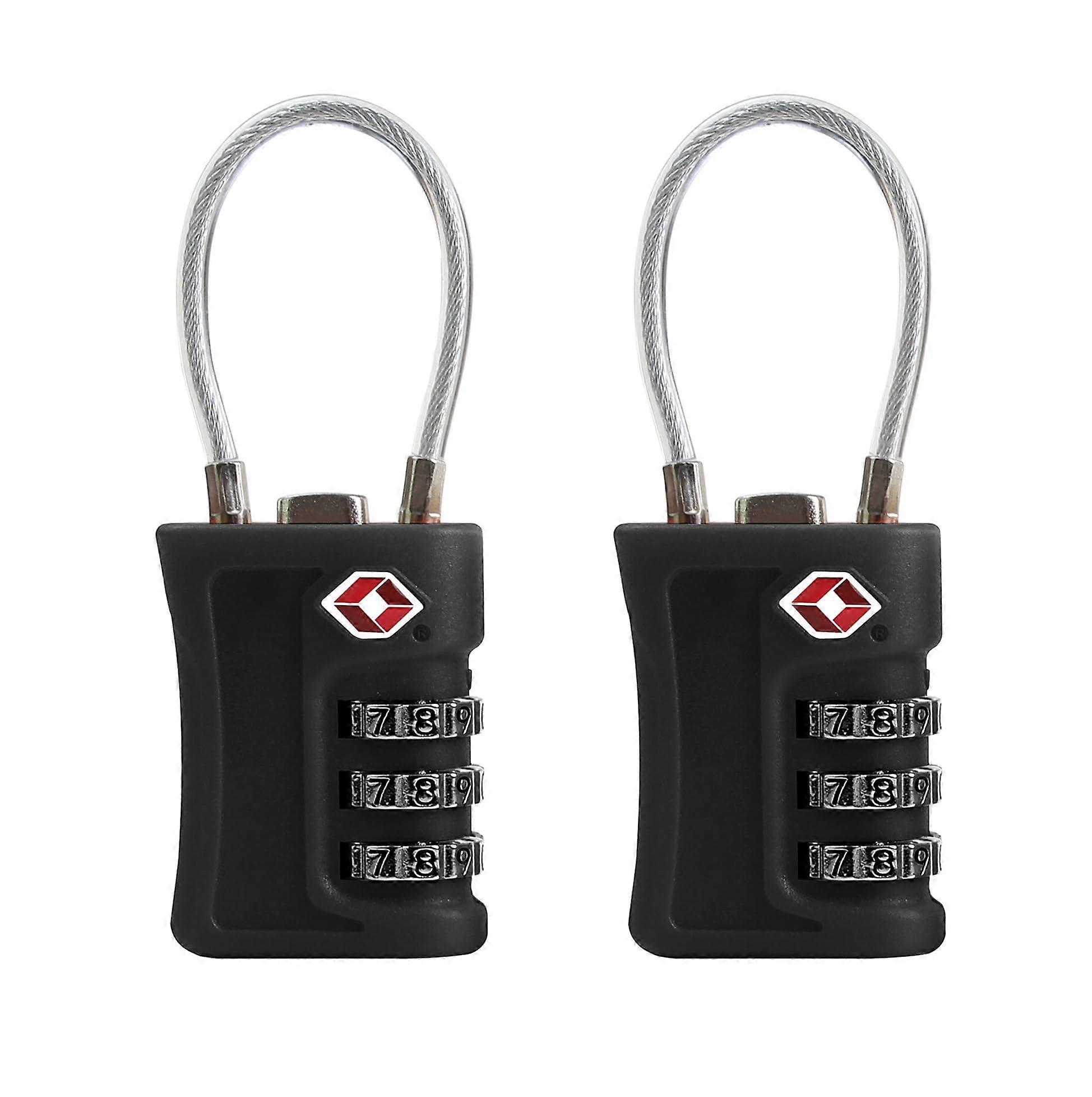 TSA Approved Luggage Locks 2 Pack, 3Digit Combination Padlocks for Suitcase, Backpack, Gun Case