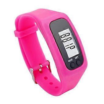 Digitaler LCD-Schrittzähler, breites Armband, Schritt-, Gehdistanz- und Kalorienzähler, Damenuhr, Erweiterungsarmband, heiß begehrt