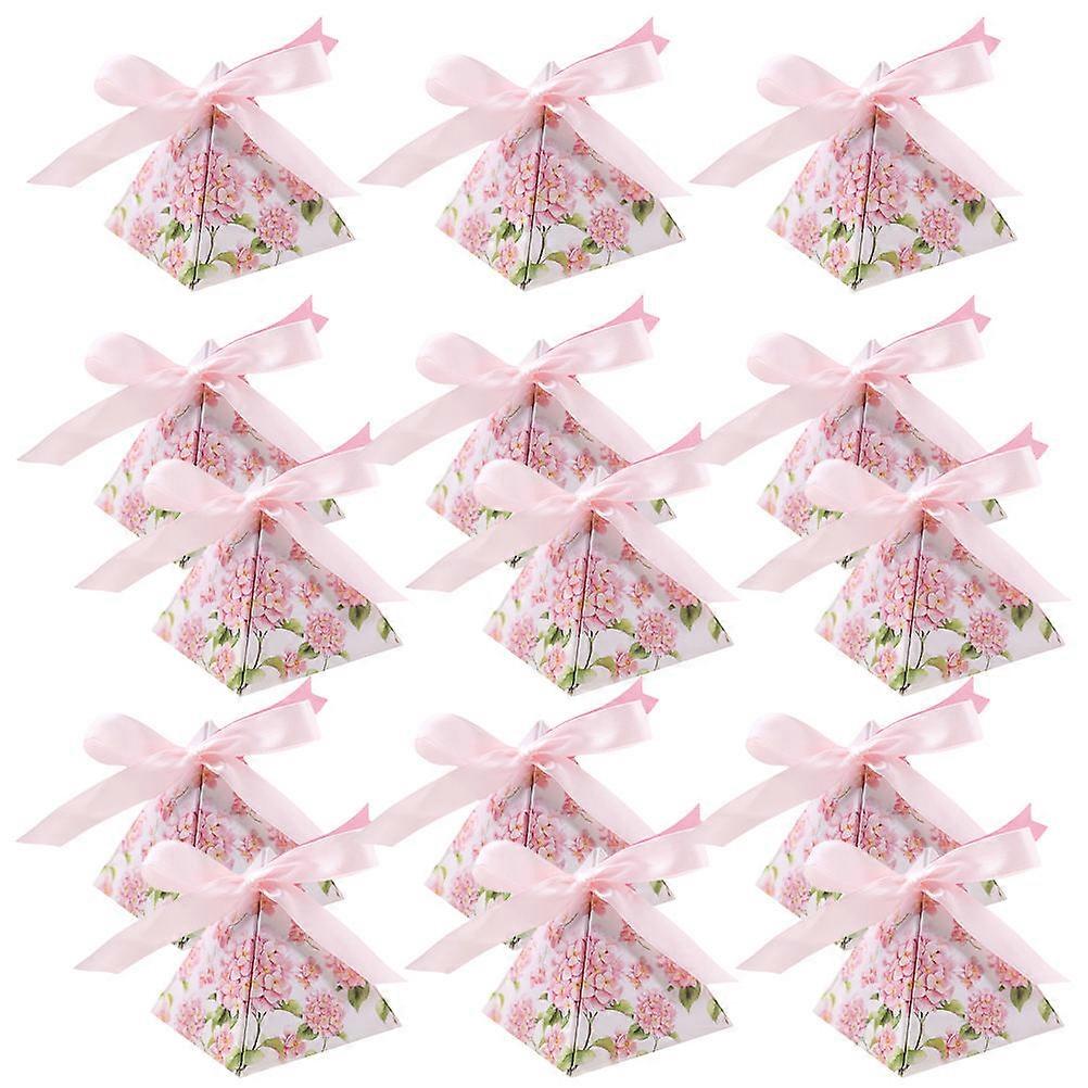 Wedding Candy Boxes Paper Material for Storage 25Sets Pyramid Shape Boxes