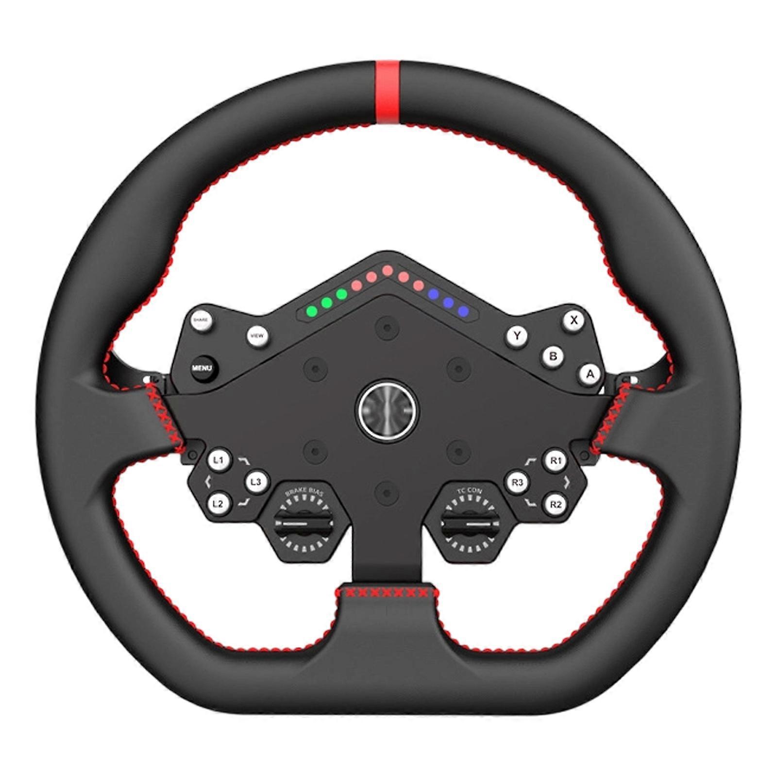 Programmable Racing Wheel with Lighting High Accuracy Steering Wheel Simple Installation for PC Gaming & Simulation Multicolor