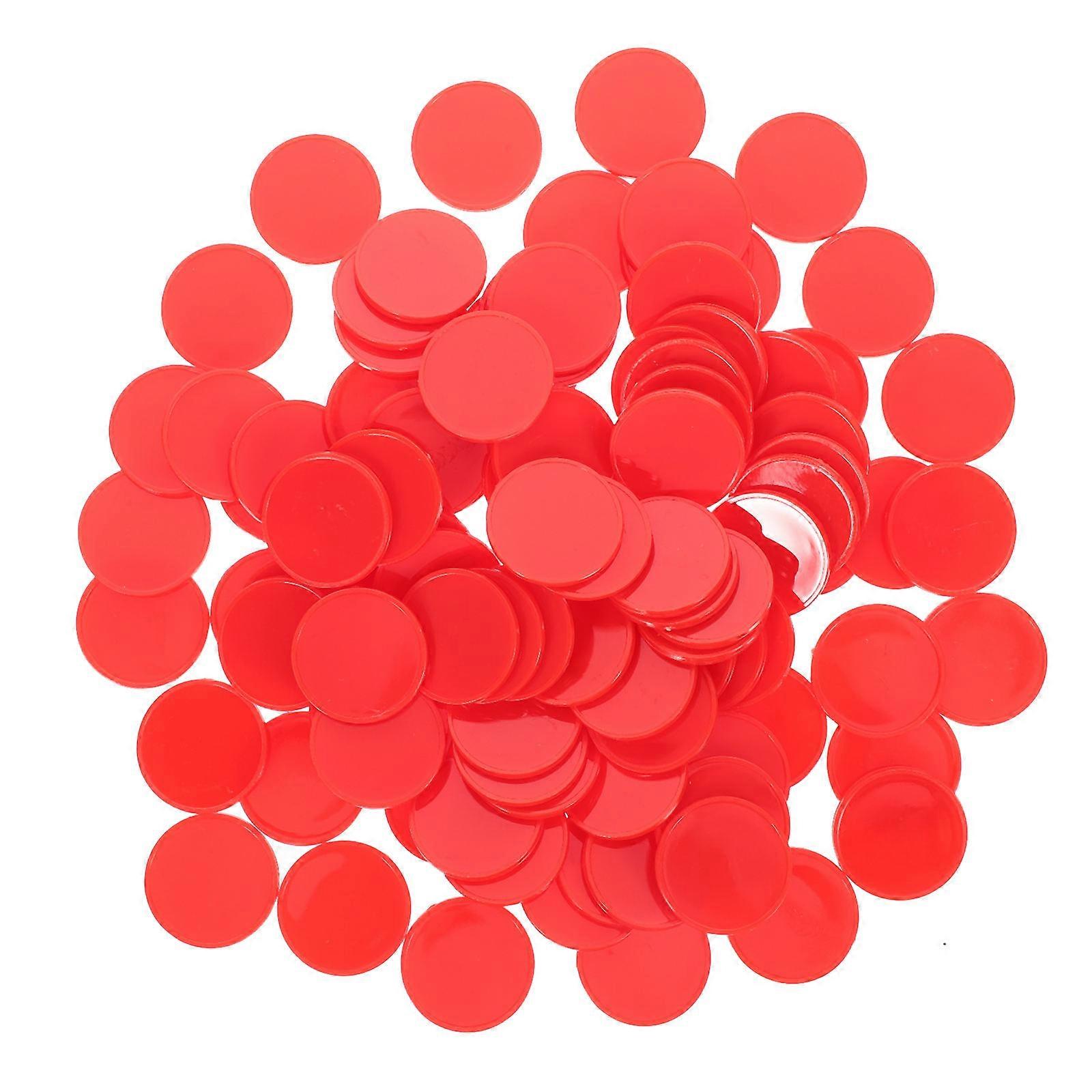 100pcs Plastic Learning Counters Small Round Chips Portable Small Game Counting Chips