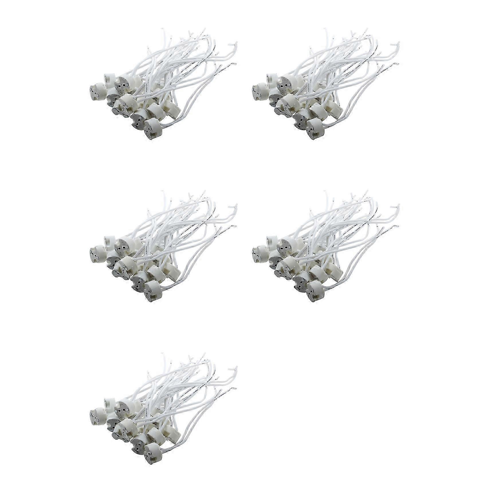 75 Pcs White MR16 GU5.3 Ceramic Base Socket LED Light Lamp Holder