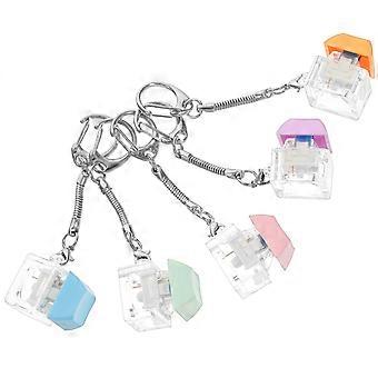 5Pcs Acrylic Metal Keyboard Keychain Simulation Boys Bag Keyring Hanging Key Chain Decor