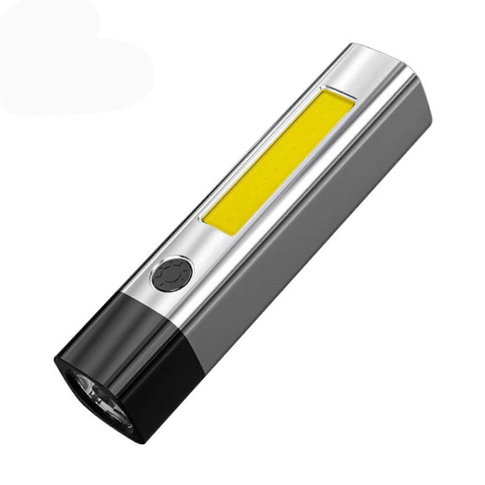 Light Source Cob Side Light Fixed Focus Strong Light Flashlight USB Charging