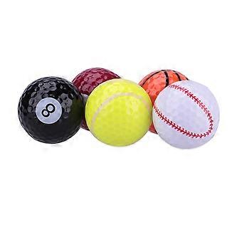 Golf Practice Balls 5Pcs for Outdoor Training Competition Play Assorted Color