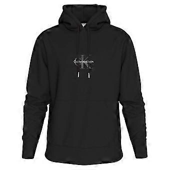 Calvin Klein Mens Monogram Long-Sleeved Hoodie