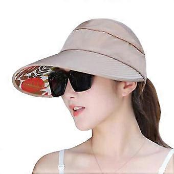 Casquette femme à imprimé feuilles, protection solaire légère et élégante, idéale pour la course à pied.
