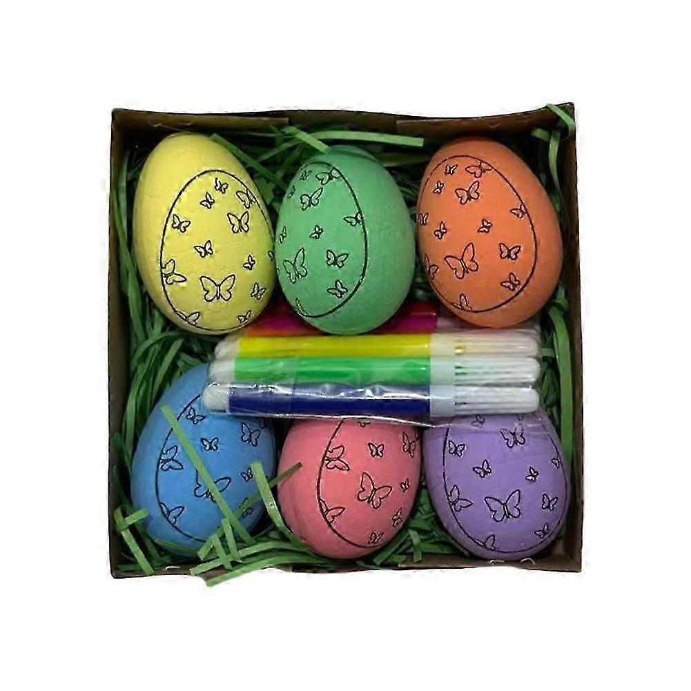 DIY Easter Egg Coloring Kit With Foam Eggs And Markers