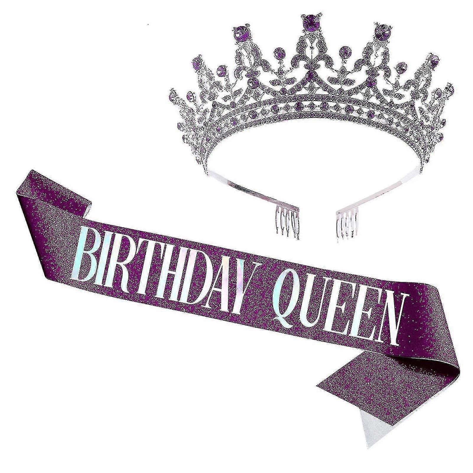 1 Set Práctico Crown Headgear Lightweight Sparkling Crown