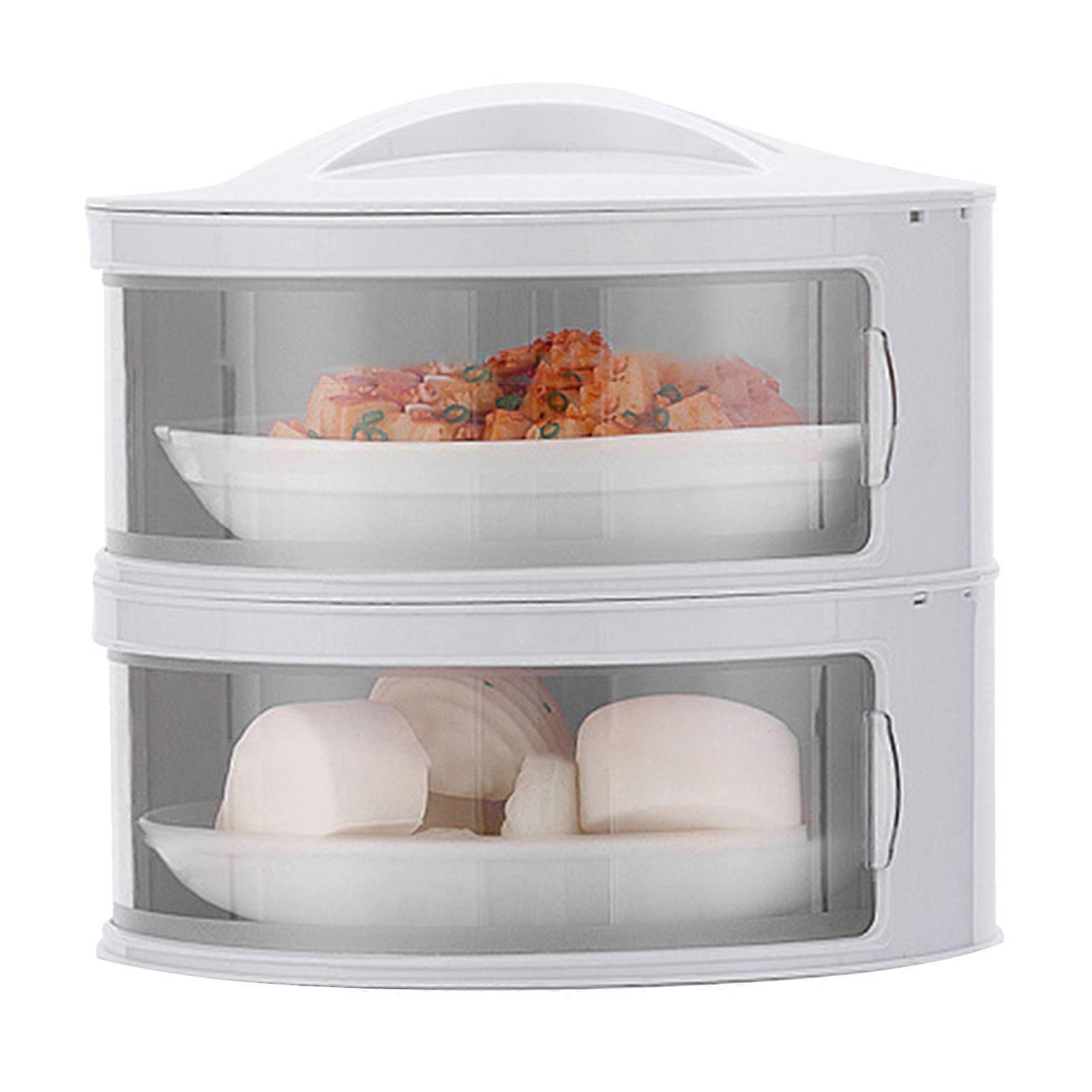 Kitchen Stackable Insulation Dust Proof Food Leftover Container with Lid Cover