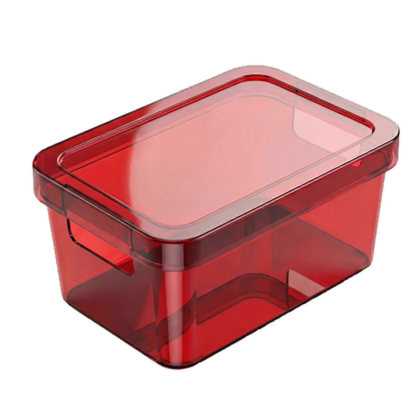 Storage Box Moisture-Proof with Lid Design Clear View Stackable Organizer Durable Plastic Container for Home Use