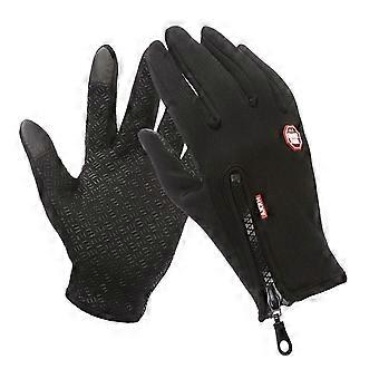 Waterproof Winter Gloves - Warm Touchscreen Ski Gloves with Zipper for Men Women
