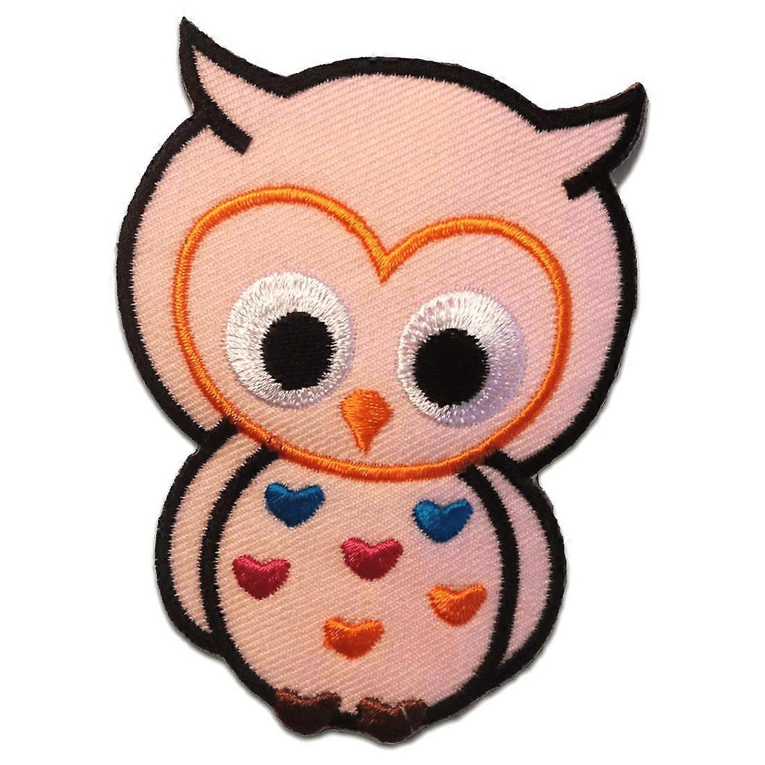 Patch / Iron-on Patch - Owl Animal Kids - Multiple Colors Selectable - 6.7 x 9.0 cm - Patch