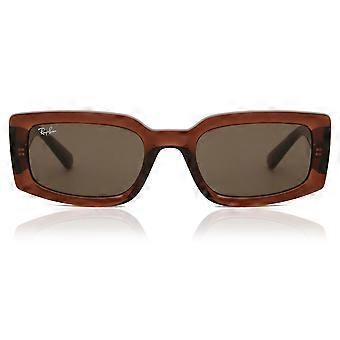 Ray-Ban RB4395 Kiliane 667873 Full Rim Transparent Brown Unisex Rectangle Sunglasses UV3 Original