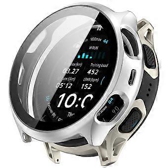 Capa protetora para relógio Huami Amazfit Cheetah 2 Pro com película de vidro temperado - Prata fosco