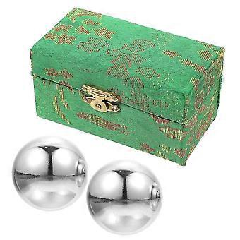 1 Set Metal Handballs Training Balls Hand Exercise Massage Balls Hand Rolling Balls
