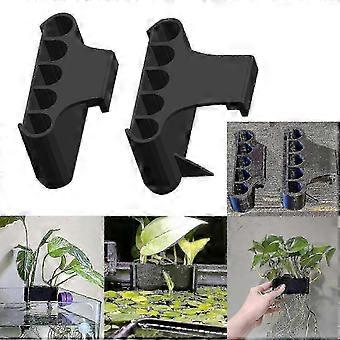 Rack de plantas aquáticas suspenso para aquários, 9x6x6 / 9x9x6cm, fácil de operar para reduzir nitratos e purificar a água