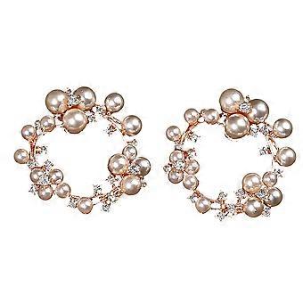 2Pcs Perles Chaussure Clip Chaussures Bijoux Décoration Cristal Chaussure Boucle pour Femmes Doré