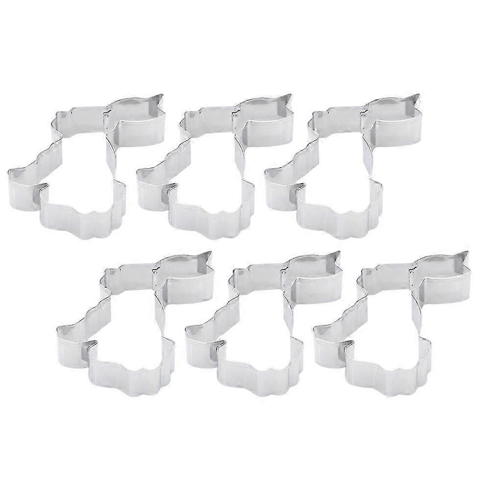 6pcs Easter Biscuit Mould Bunny Shape Cookie Mould Baking Tool (Random Style)