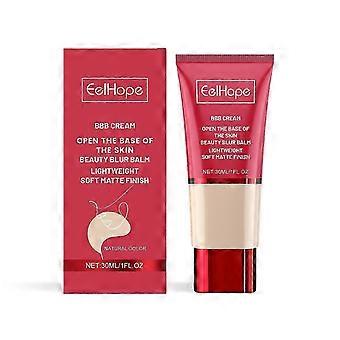 Crema BB hidratante con ácido hialurónico y niacinamida, corrector natural, control de grasa ligero y de larga duración, 30 ml.
