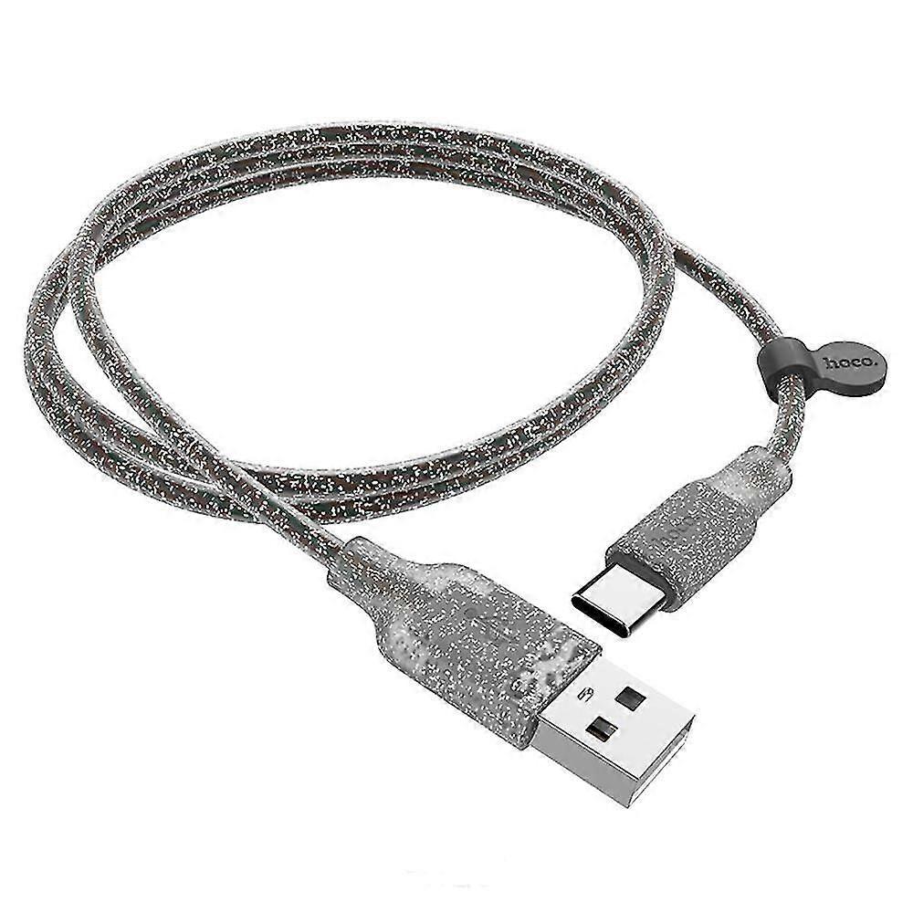 u73 transparent type c charge data cable for tablet smartphone black