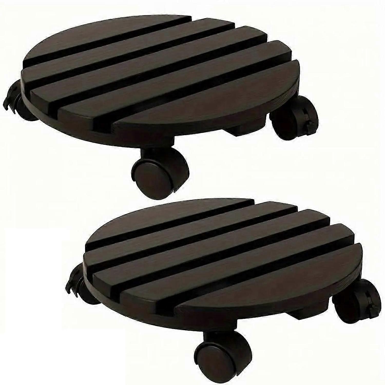 Plant Roller Stand with Lockable 360° Rotating Wheels