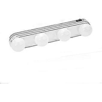 Vanity Mirror Makeup Light 4 LED Lights Strong Suction Cups Bathroom Wall