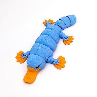 Platypus Toy with Movable Joints, 3D Printed Flexible Action Figure, Educational Animal Doll for Kids Age 3+