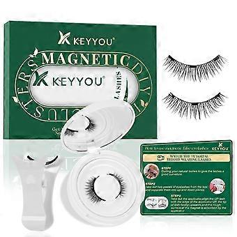 Reusable Magnetic Eyelashes No Glue Required, Comes with Applicator Tool - 3D Natural Magnetic Eyelashes, Easy to Apply and Long-Lasting, Suitab