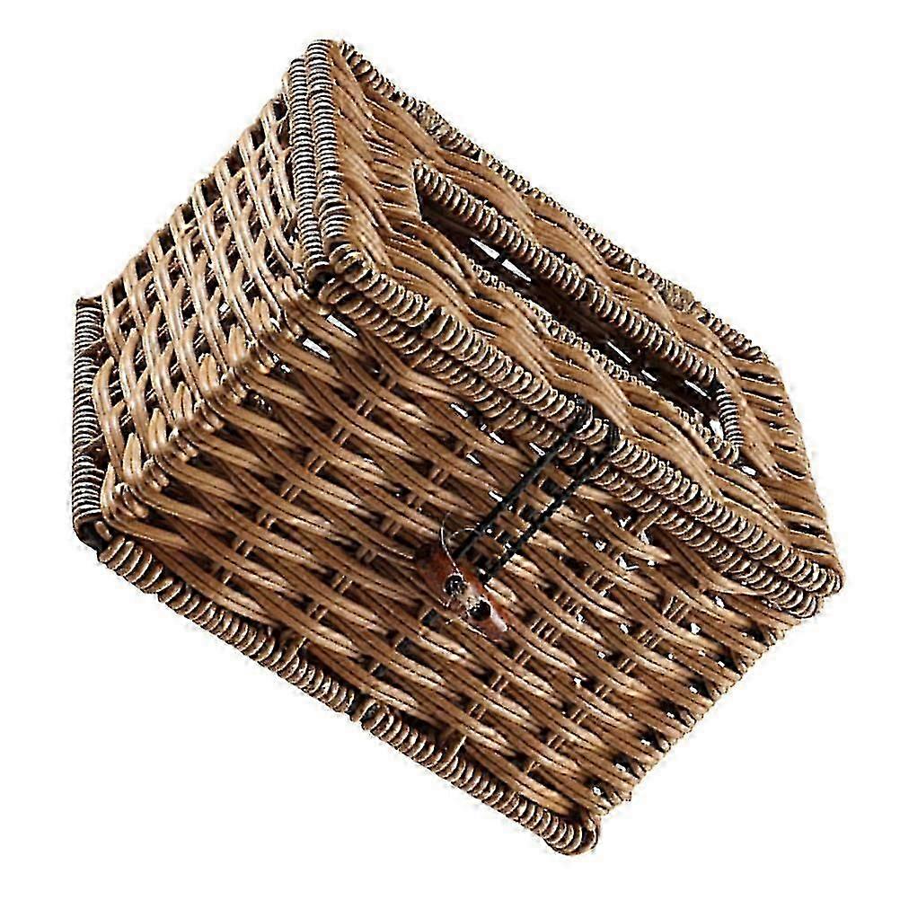 Tissue Storage Rectangular Tissue Box for Office Use Brown Plastic for Home Decor 1Pcs