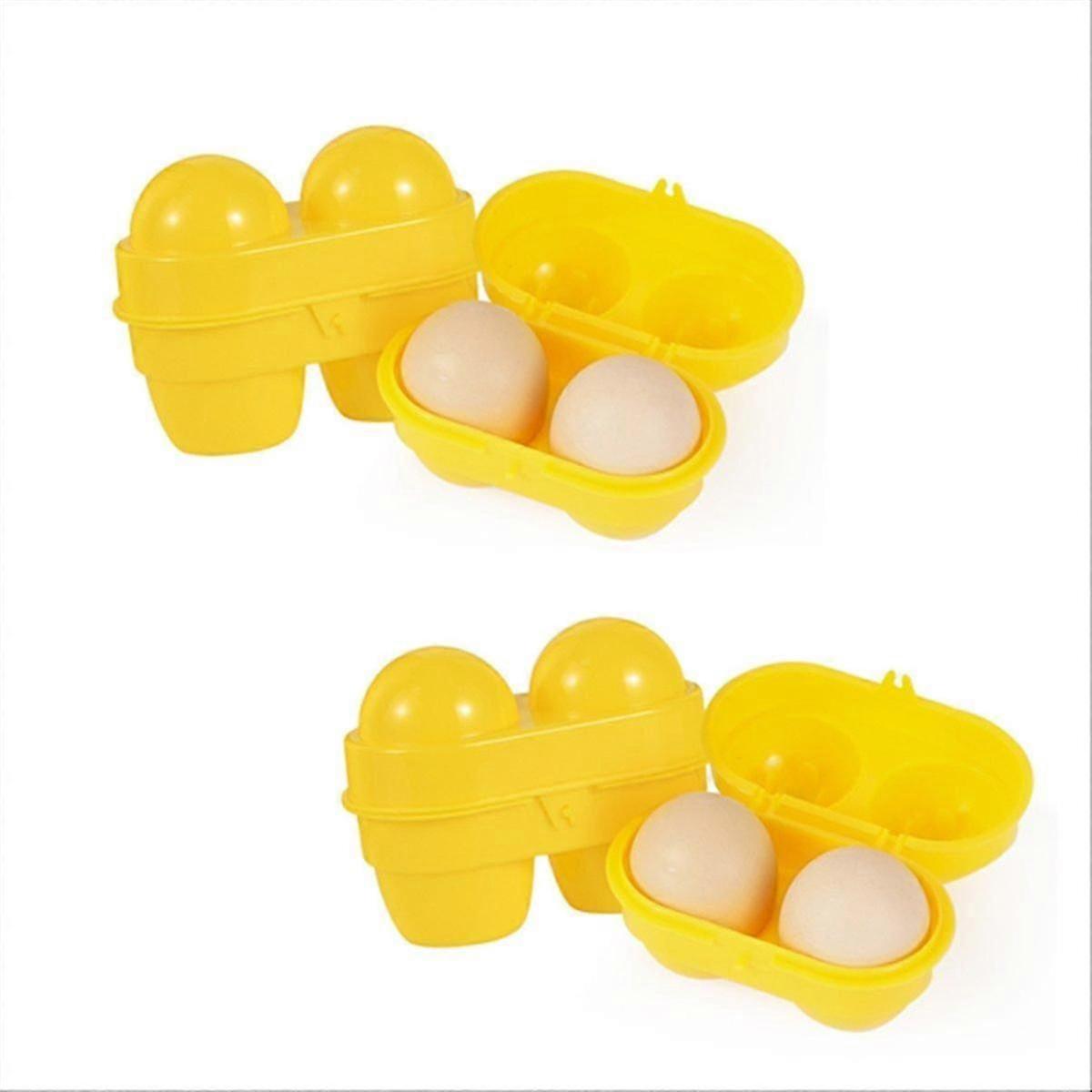 Portable Egg Storage Box,Grid Container with Handle for Refrigerator