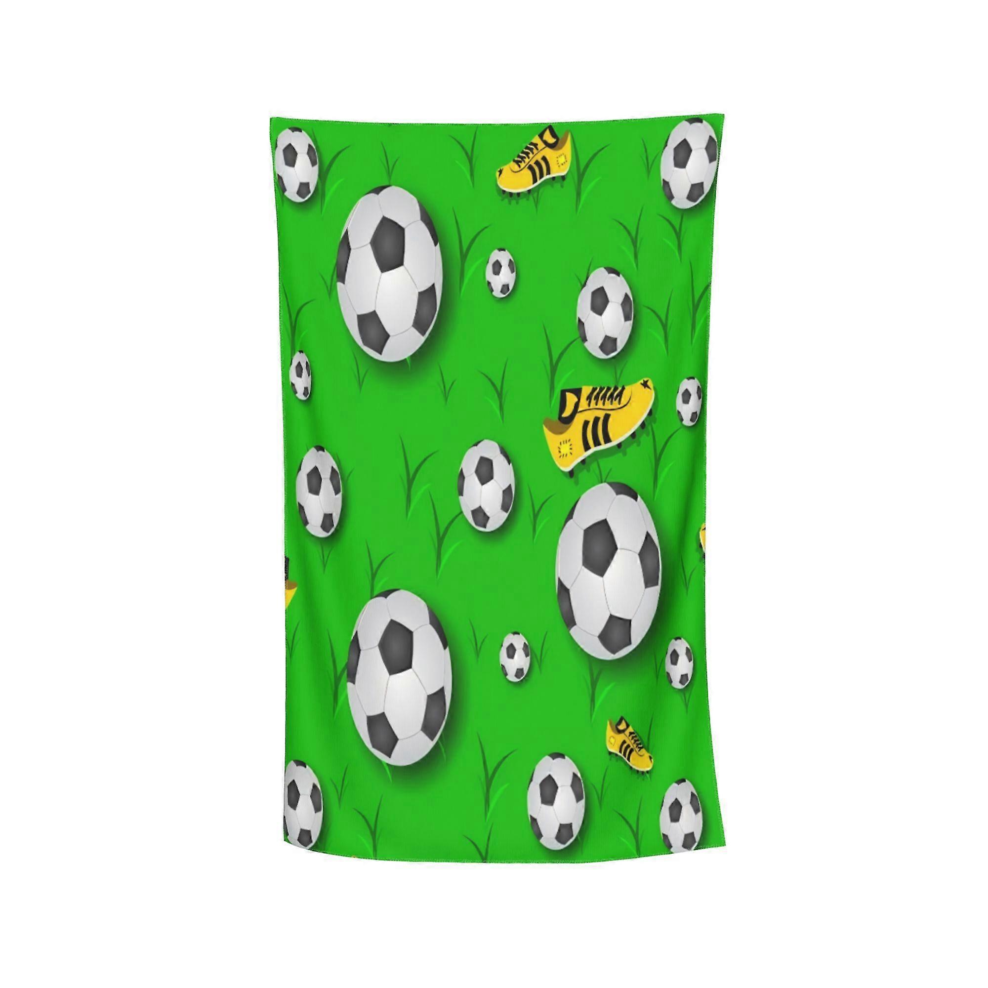 Événement de football 2026 - Impression 2D - Serviette de plage imprimée à motif football, serviette de plage portable - Hasyg