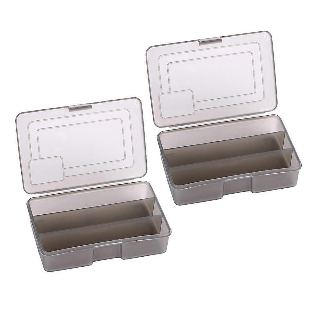 Transparent Plastic Fishing Tool Box for Storage Use 2Pcs Durable Container