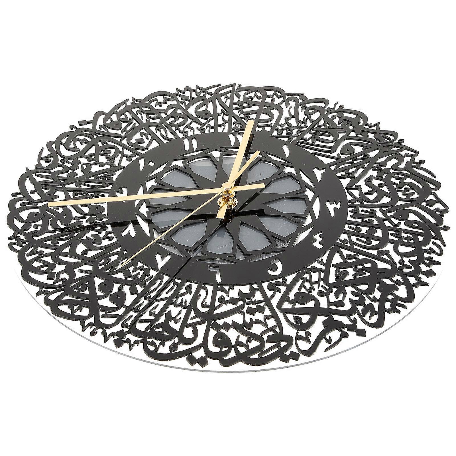 Household Acrylic Wall Clock for Decor Mute Function Black Office Clock