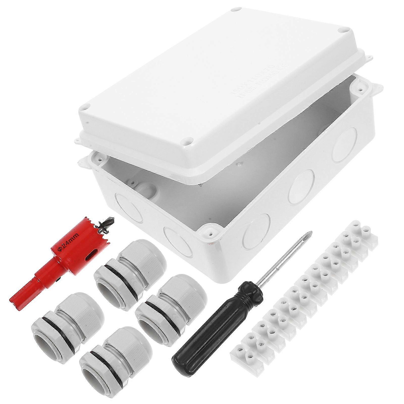 Electrical Box Junction Box for Wiring Connection Use 4Pcs White