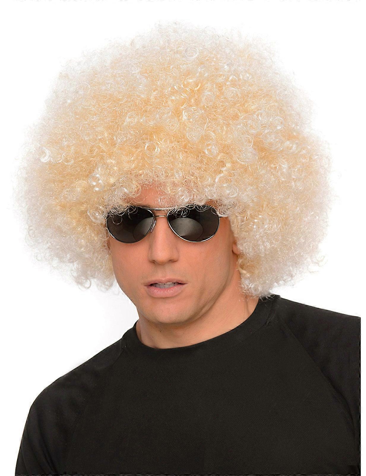 Giant 70s afro blond wig