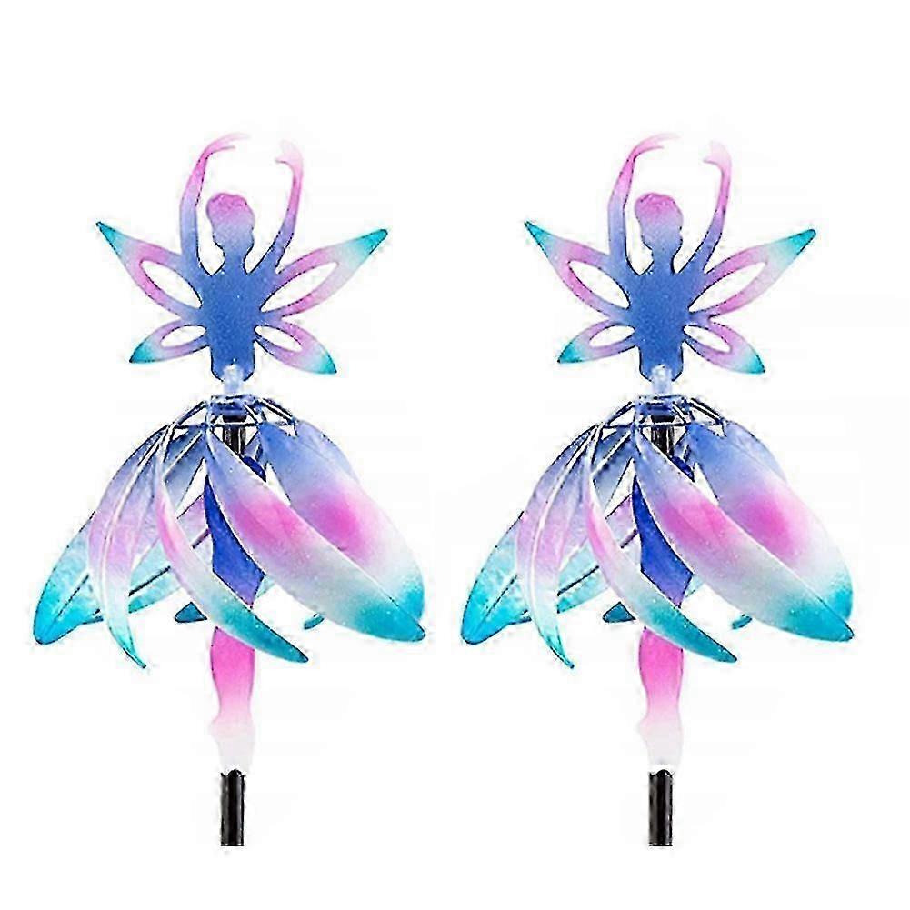 Solar-Powered Metal Wind Spinner Set