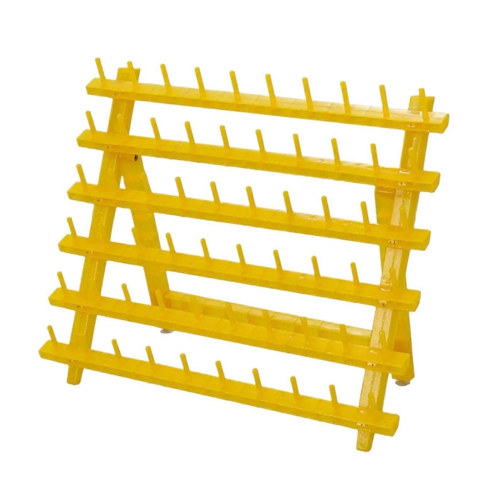 Thread Spool Rack Yellow Sewing Thread Organizer for Embroidery SpaceSaving Durable Spool Holder