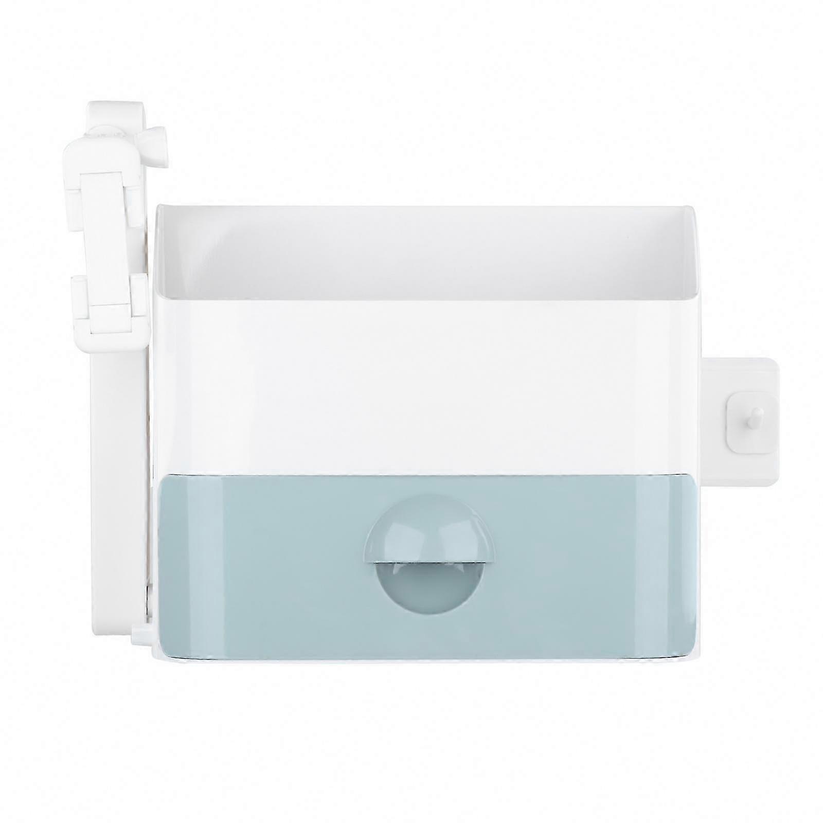 Adhesive Wall-Mounted Storage Bedside Shelf, Small Plastic Organizer Caddy