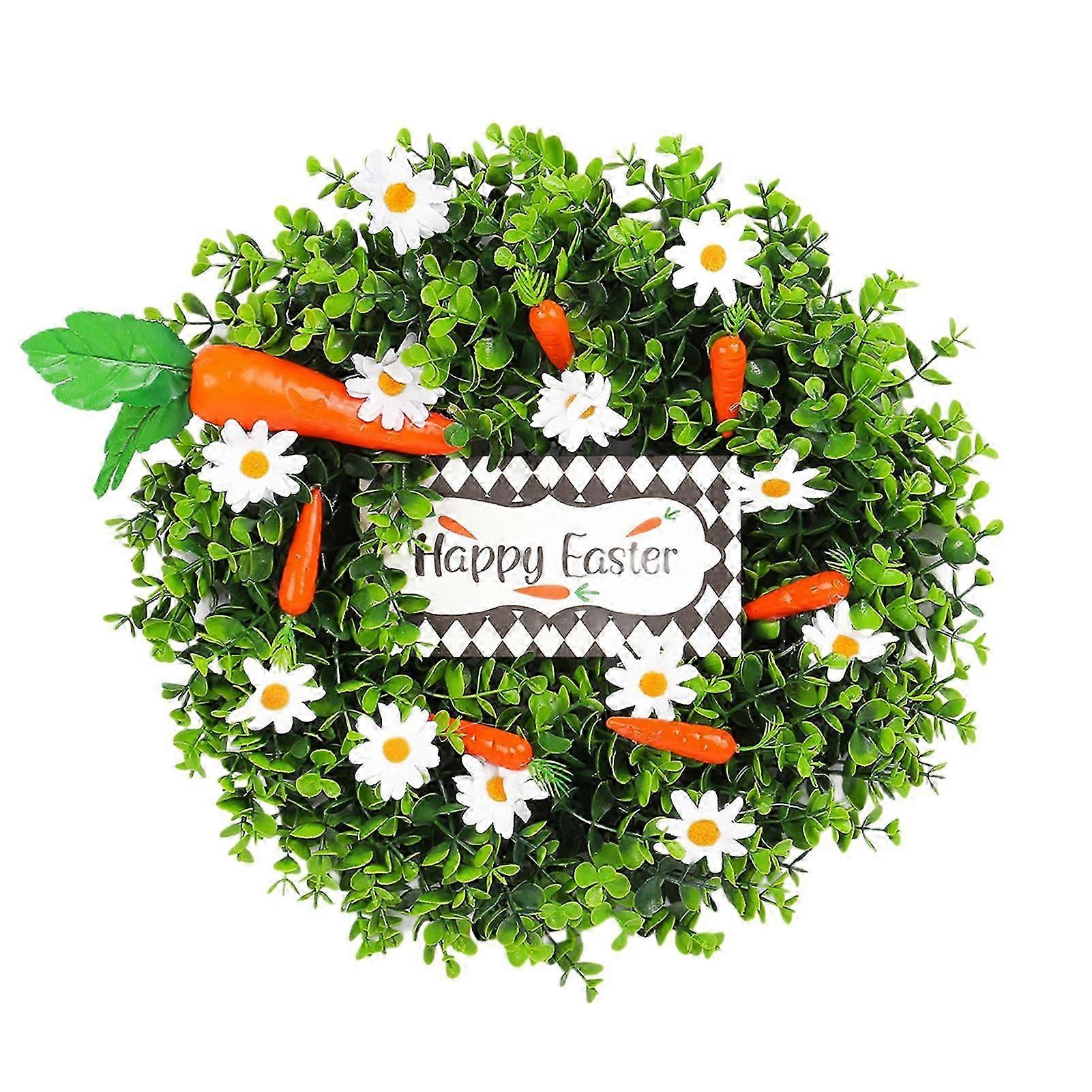Carrot & Daisy Easter Wreath