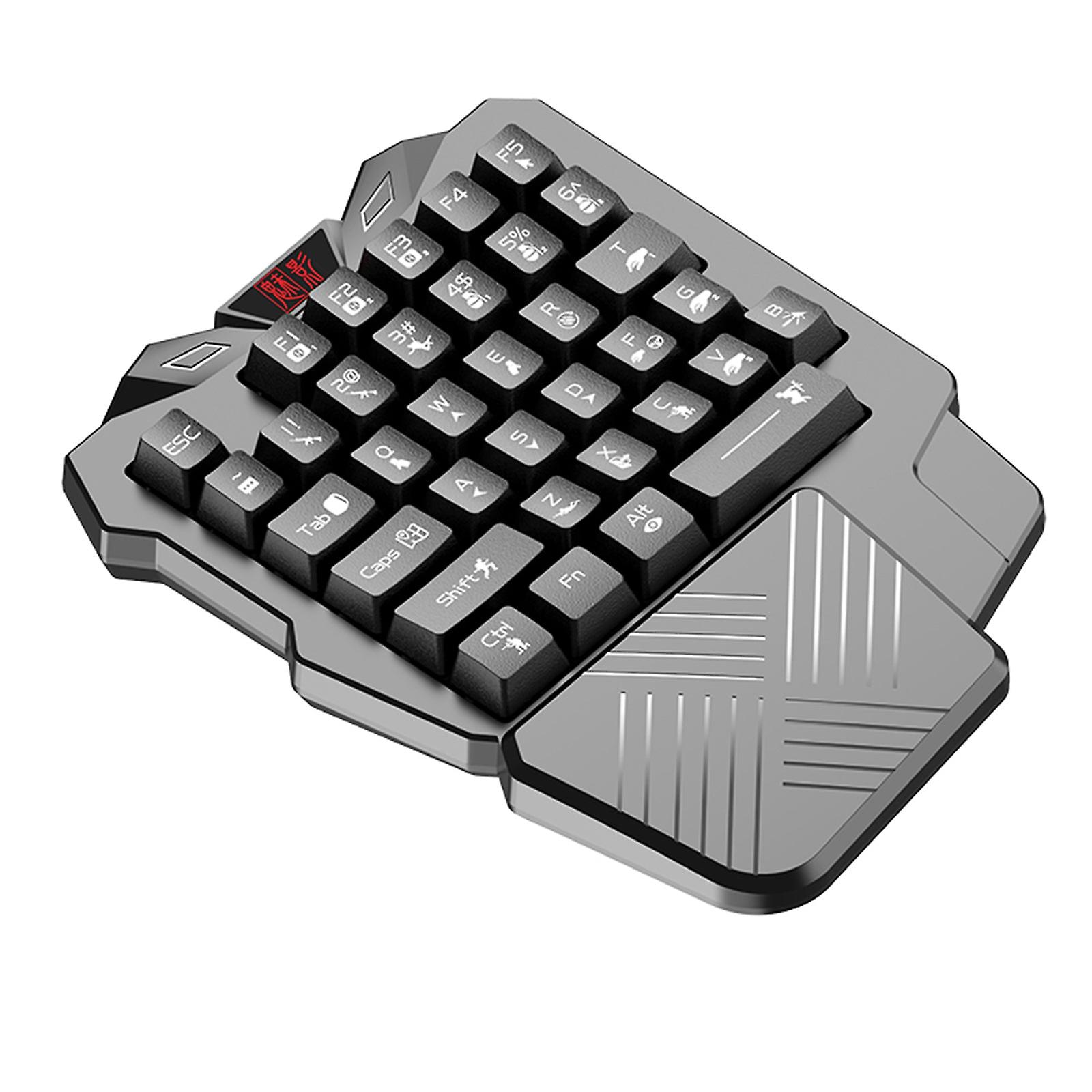 Portable Single Hand Mechanical Gaming Keyboard 35 Keys Mini Keypad For Game