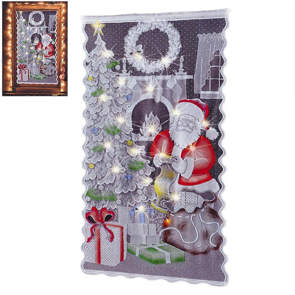 Festive Snowman Holiday Curtain Panel Translucent